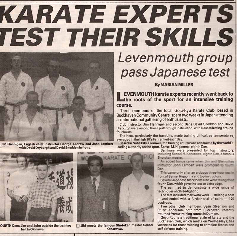 karate experts test their skills newspaper clipping